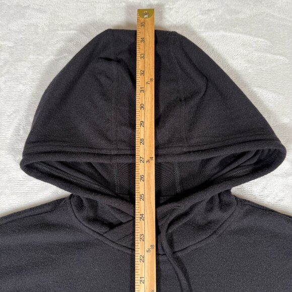 ALO Yoga Hooded Sweater Women Black Super Soft Cropped Pullover Long Sleeve EUC - Picture 5 of 9